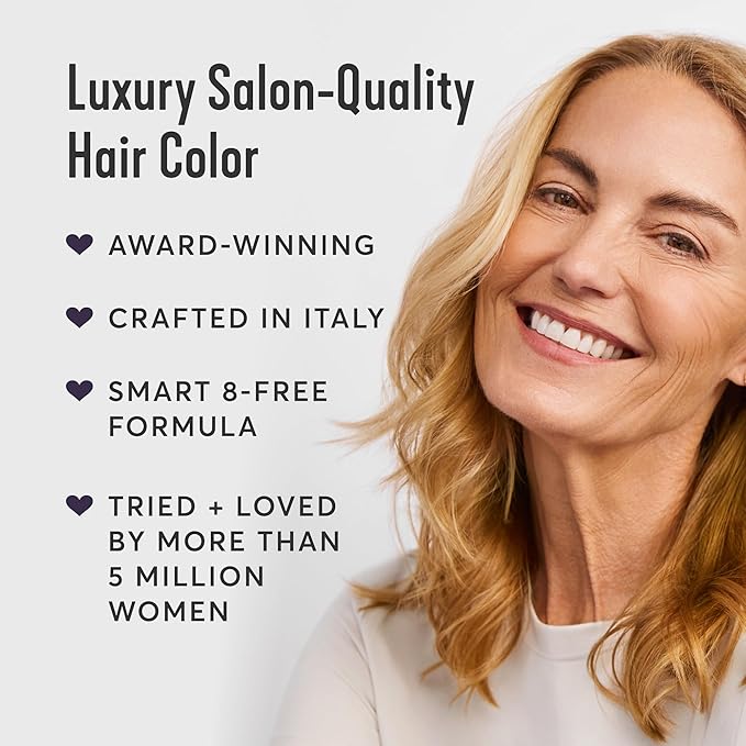 Madison Reed Radiant Hair Color Kit - 8.5NNA Dark Neutral Blonde (Lusia Blonde), 100% Gray Hair Coverage Permanent Hair Dye for Resistant Grays | PPD-Free & Ammonia-Free, 2 Pack
