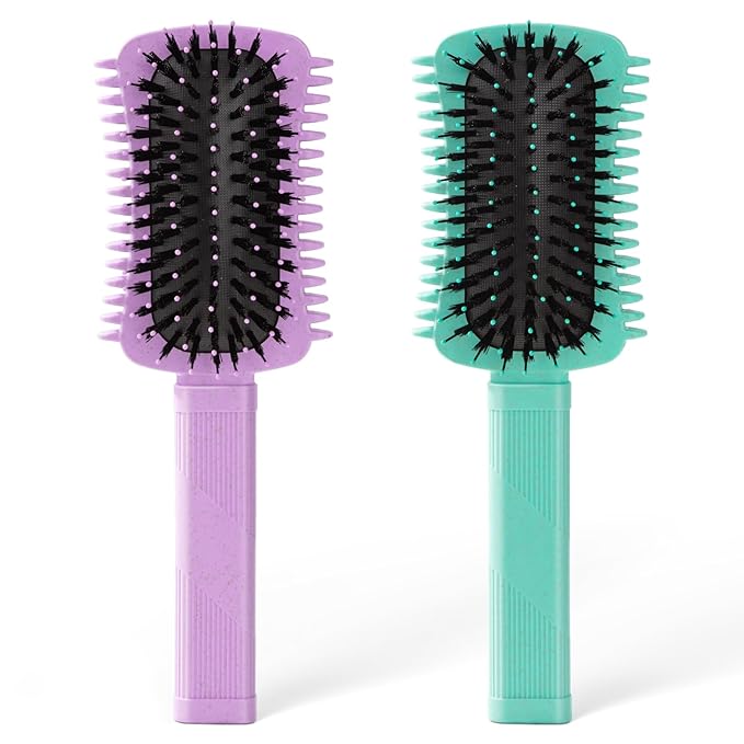 Curly Hair Brush 2 Pack, Volume Curl Defining Brush for Effortlessly Detangling Shaping and Styling Women's Curls, Reduce Pulling