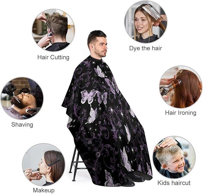 Barber Cape Waterproof Lining Anti Static Design for Salons/Home Use