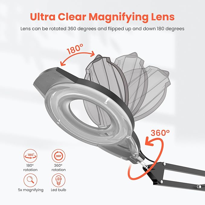 TASALON Professional 2-in-1 Facial Steamer, Ozone Face Steamer with 5X Magnifying Lamp Deep Cleaning Pore,Hot Mist Face Steamer Salon Spa Beauty Skin Care Equipment, Aroma Therapy Nozzle Included