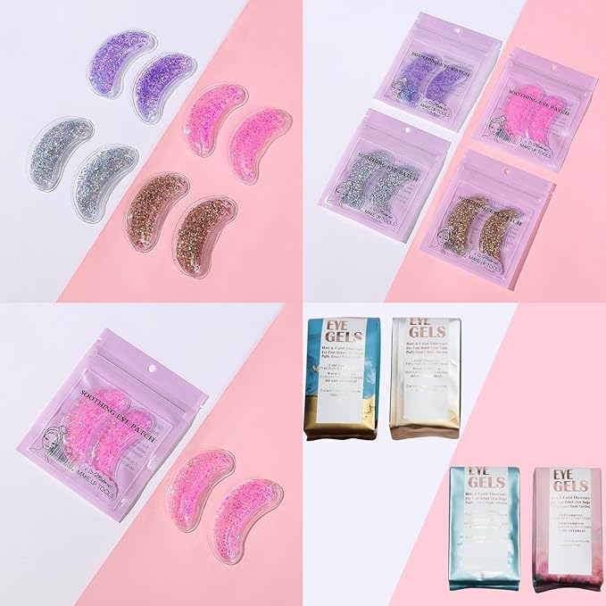 Under Eye Patches for Puffy Eyes, Reusable Ice Gel Eye Pads Cooling Eye Patch Hot Cold Therapy Eye Mask 10Pack