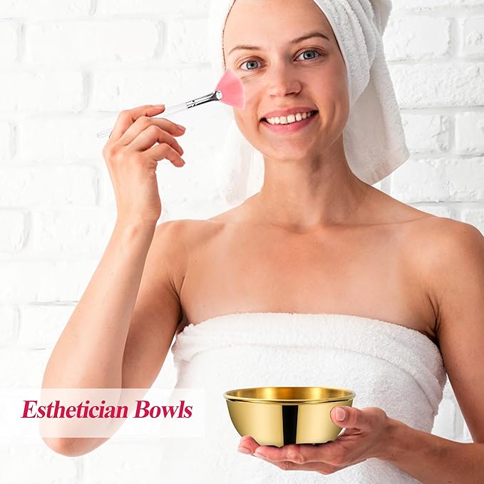 GRETJOB Professional Facial Bowls Set for Estheticians - 18 Pcs Mixing Bowls with Brush & Spatula | Facial Mask Mixing Kit for Spa & Home Use