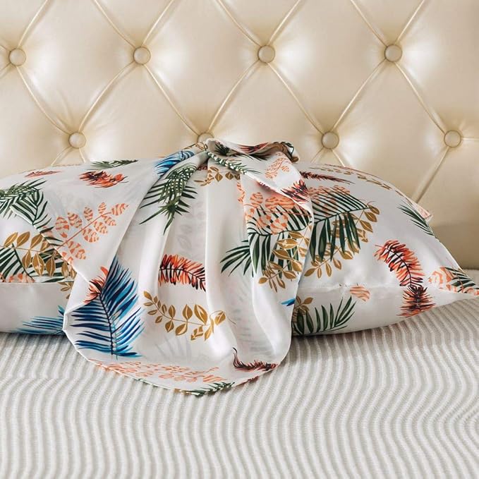 SLPBABY Silk Pillowcase for Hair and Skin with Hidden Zipper Print (King, Pattern33)