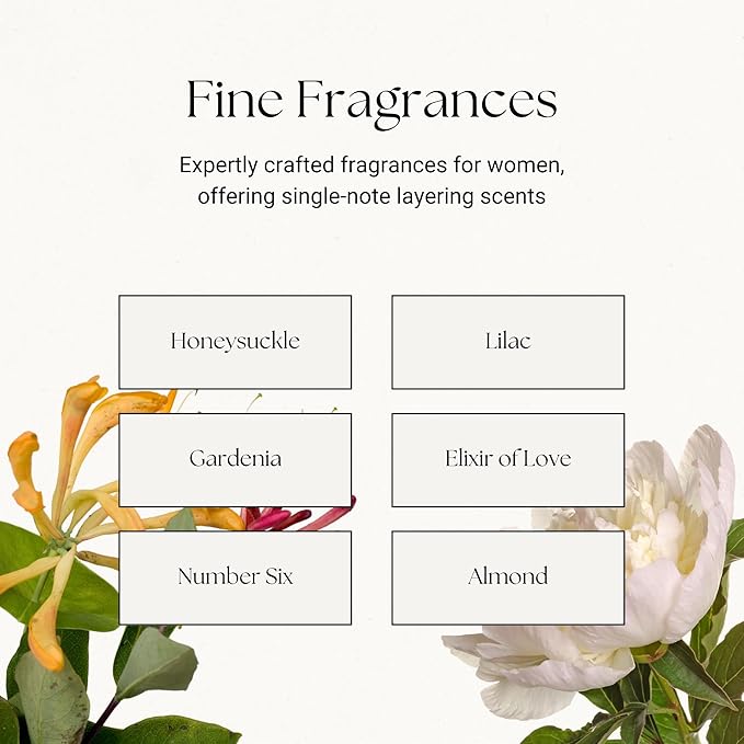 Caswell-Massey Floral Trio Discovery Set, Includes Gardenia, Lilac & Honeysuckle, Discover the Beauty of Botanicals, Travel Size Perfume Set, Perfume for Women, 0.25 Fl Oz Each