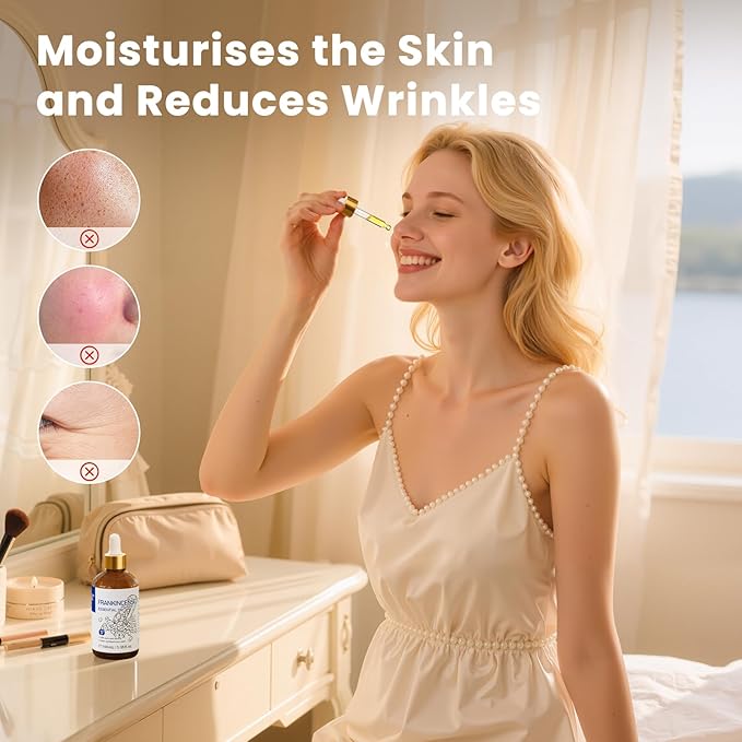 HIQILI 100ML Frankincense Essential Oil, for Massage, 100% Pure and Natural 3.38 Fl Oz