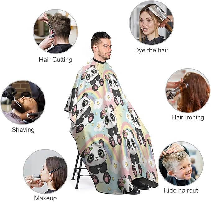 Professional Anti Static Hair Cutting Cape with Elastic Buckle, Waterproof Salon Cape for Coloring/Perming/Styling