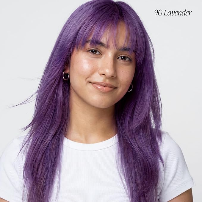 Adore Semi Permanent Hair Color (090 Lavender) | Vegan & Cruelty-Free Purple Hair Dye | No Ammonia, No Peroxide, No Alcohol | 4 Fl Oz (Pack of 1)