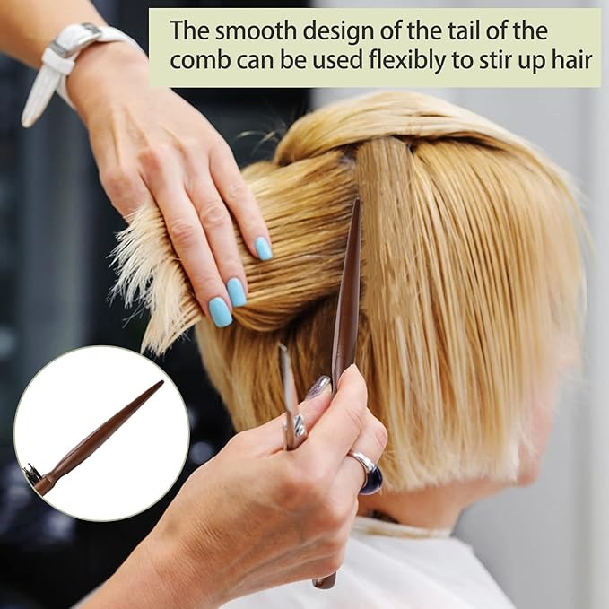 Sliverdew Boar & Nylon Bristle Teasing Brush, Hair Sectioning Comb with Rat Tail Handle Pick, Smoothing Brush for Edge Control, Backcombing, Smoothing, and Styling Thin & Fine Hair to Create Volume