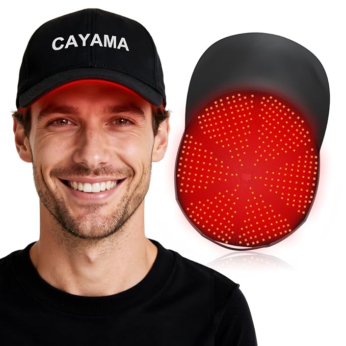 Red Light Hair Growth Cap, Red Light Therapy for Hair Growth, 528 LEDs, 4 Modes & 3 Levels, Portable Rechargeable Hair Care Cap with 5000mAh Remote for Men & Women