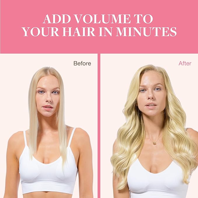 GOO GOO Clip in Hair Extensions Real Human Hair, Remy Human Hair Extensions Clip ins for Women, Natural Human Hair, 26inch 260g 9Pcs, #16/22 Light Blonde Highlighted Golden Blonde