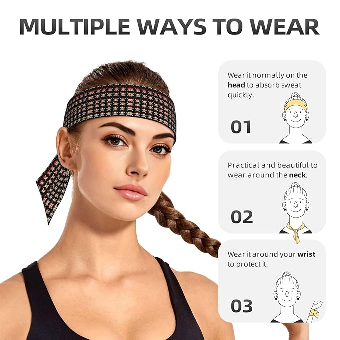 Men Women Beauty Skinny Sports Sweatbands Head Decor for Running Travel Shower, Elastic Multi Style Pirate Skulls Head Ribbon Headwear