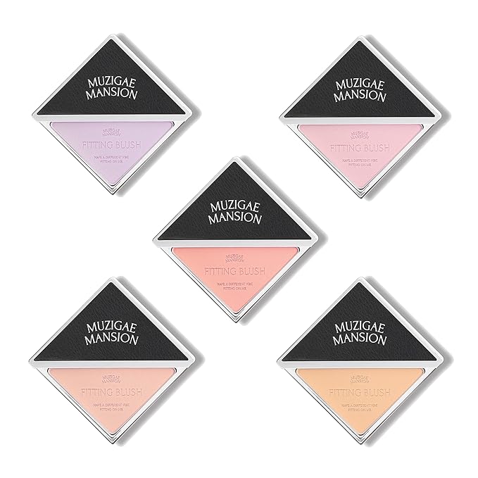 MUZIGAE MANSION FITTING BLUSH Vegan Powder Lightweight, Smooth, Blendable, Face Enhancing Makeup Color (Ecstacy)