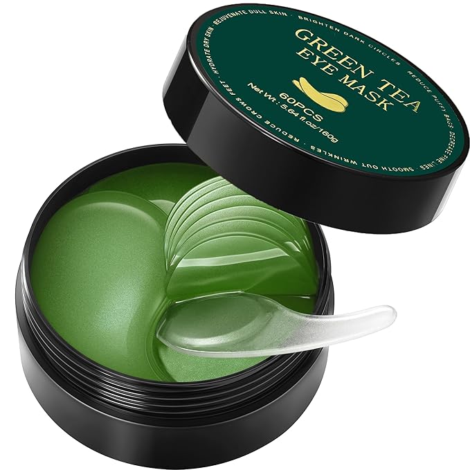 CCbeauty Under Eye Masks, Green Tea Collagen Eye Patches for Puffy Eyes, Dark Circles and Puffiness, Hydrating Mask Skincare, Gel Pads for Eye Bags and Wrinkles Under Eye Treatment,30pairs