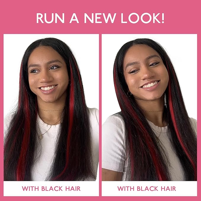 WENNALIFE Red Clip in Hair Extensions Real Human Hair 35g 6pcs 14 Inch Colored Hair Extensions for Kids Women Colorful Hair Pieces Pop-up Style Straight Extensiones De Cabello Humano Con Clip