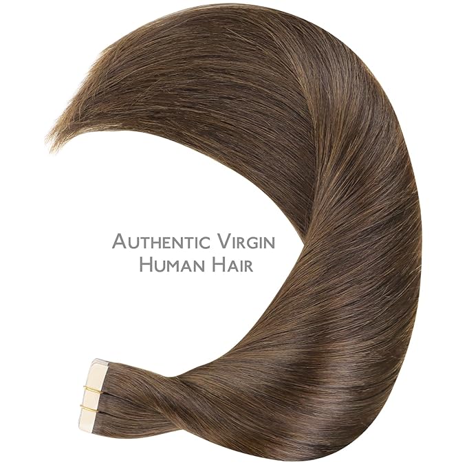 Wennalife Tape in Hair Extensions Human Hair, 20pcs 50g 18 inch 5D Remy Hair Extensions for Women Tape Ins Straight Extensiones De Cabello Humano Skin Weft