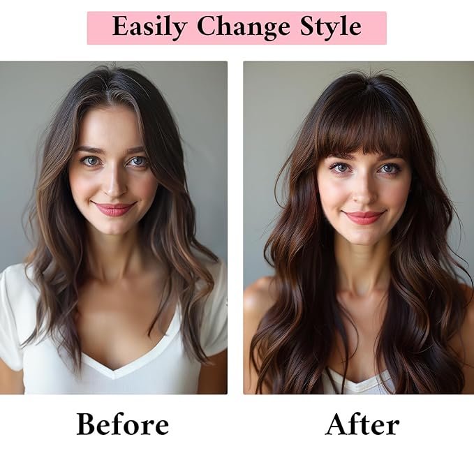 SEGO 100% Real Human Hair Toppers, with Air Bangs, Silk Base 150% Density, Clip in Topper, 2.7”x5.1”, HairPieces for Women, with Thinning/Hair Loss Cover Gray