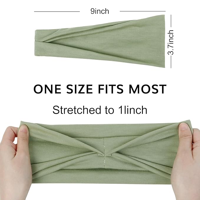 Huachi Headbands for Women Non Slip Women's Headbands Yoga Workout Exercise Hairbands for Women Wide Stretchy Hair Accessory