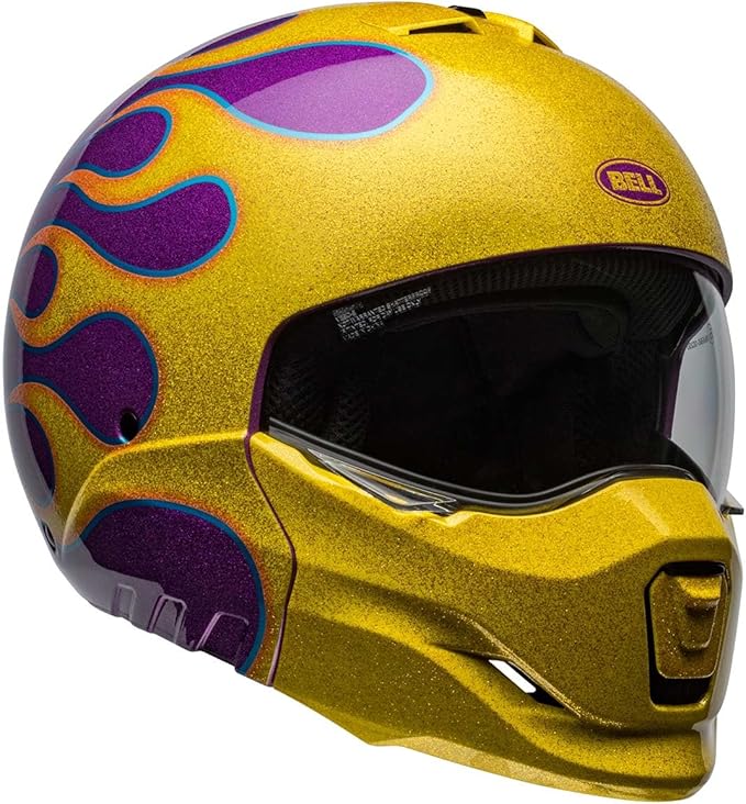 Bell Broozer Helmet (Gloss Ignite Purple/Yellow - X-Large)