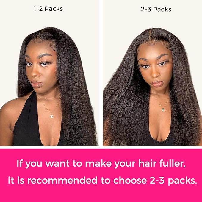 Lashey Seamless Clip in Hair Extensions Human Hair #2 Dark Brown Kinky Straight 7pcs 110g 16 Inch PU Weft Human Hair Clip in Extensions for Women