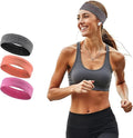 Athletic Headbands for Women, Moisture Wicking Sweatbands, Non-Slip Elastic Sports Hair Bands for Running, Workout, Yoga, Basketball, Tennis, Exercise