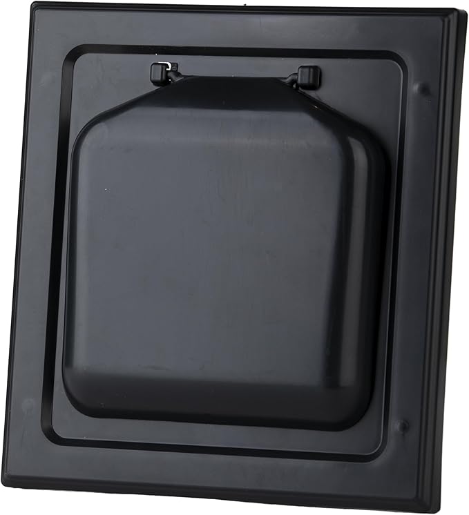 NO-PEST VENT, Exclusive Dual Door Dryer Vent Cover Outdoor 4 inch or Bathroom Fan, Made in USA w Highest UV Resistant Plastic in Any Outdoor Vent Cover (Onyx, 4 inch W/O Duct Tube)