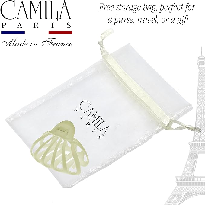 Camila Paris CP3634 French Octopus Hair Clip, Large Hair Clips for Thick Hair, Big Hair Claw Clip for Long Hair, Durable Girls Hair Clips for Women for Wavy Hair, Strong No-Slip Grip. Made in France
