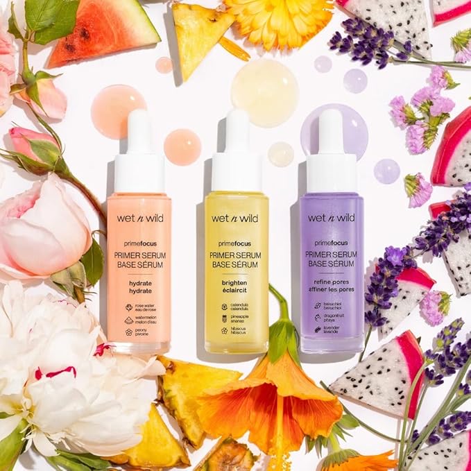 wet n wild Prime Focus Facial Serum Primer Makeup Extending, Hydrating Face Skin Care Product, Reduces Fine Lines And Wrinkles, For Repairing Dry Skin, Retinol Alternative