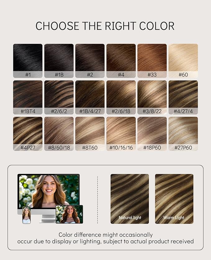 VINBAO Invisi Edge Tape in Extensions Human Hair, 55g 20in 20pcs Chocolate Brown Highlighted Caramel Blonde Injected Tape in Hair Extensions Thick Ends 20inch #4P27