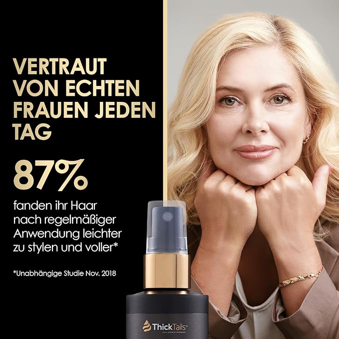 ThickTails Hair Thickening Spray for Women & Men, Instant Volume & Fuller Looking Hair for Fine or Thinning Hair, Root Lift Volumizing Pre-Styler, Lightweight No Residue Formula, 3.4 fl oz