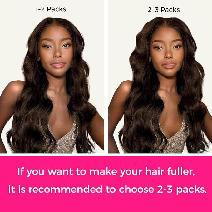 Lashey Seamless Clip in Hair Extensions Human Hair #2 Dark Brown Body Wave 7pcs 110g 14 Inch PU Weft Human Hair Clip in Extensions for Women