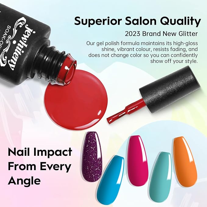 JEWHITENY 14 Colors Poly Gel Nail Kit 27 Colors Gel Nail Polish Kit With U V Light All In One Nail Art Starter Kit Suitable For All Seasons