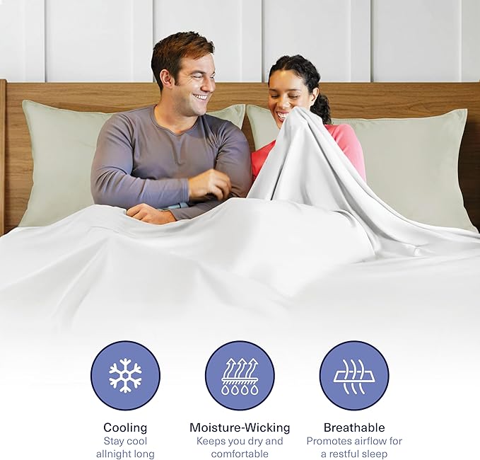 Kickoff Viscose Bamboo Pillowcase, Queen, 100% Organic Hidden Zippered Viscose Bamboo Pillow Case Queen Size, Cooling Pillow Cover for Hot Sleepers (1 Pack, 20"x30", Soft Sage)