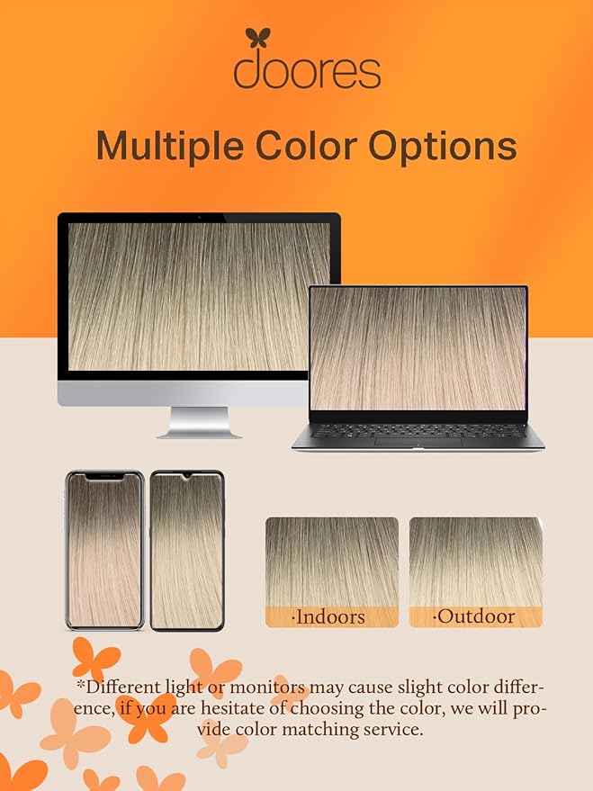 DOORES Hair Extensions Tape in Human Hair Balayage Light Ash Brown to Ash Blonde 18 Inch 40pcs 100g Real Tape in Human Hair Extensions Straight Skin Weft