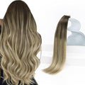 Sunny Hair Tape in Hair Extensions Human Hair Brown Balayage Blonde Tape in Extensions 18 Inch Real Hair Extensions Tape in 20Pcs 50g