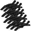 Havawish 12 Pcs Alligator Clips for Hair Styling Matte Alligator Crocodile Clips for Women Hair Sectioning(Black)
