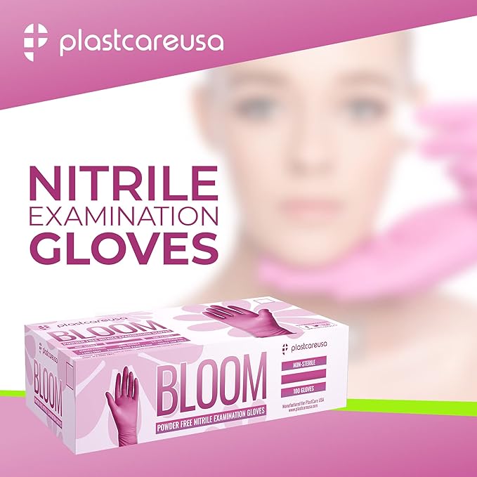 100 Nitrile Exam Gloves 3.5 Mil - Latex & Powder Free, Disposable Non-Sterile Protective Gloves By PlastCare