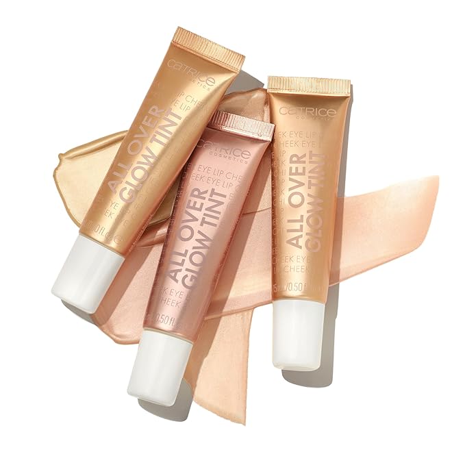 Catrice | All Over Glow Tint | Multi-Use Liquid Highlighter | Face & Body | Vitamin C, Niacinamide, Squalene & Panthenol | Long-lasting & Lightweight | Vegan & Cruelty Free (010 | Beaming Diamond)