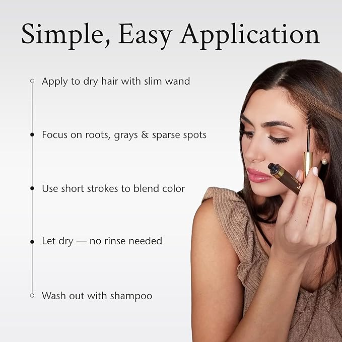Boyd’s Brush It Away | Grey Hair Root Touch Up for Women & Men | Temporary Hair Color Mascara | Quick-Dry Water-Resistant Concealing Formula | Blonde, 5-Pack