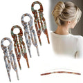 Prestige French Hair Pins - Serrated Anti-Slip Design, Curved Angle for Better Head Fit, New Elegant Hair Accessories for Women, Suitable for All Hair Types（4pcs）