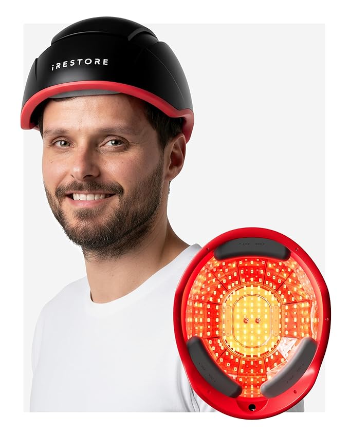 iRestore Elite - Laser Red Light Therapy for Hair Growth System - FDA Cleared Hair Loss, Hair Thinning & Alopecia Treatment for Men & Women - Laser Cap for Hair Regrowth Stimulates Denser Fuller Hair
