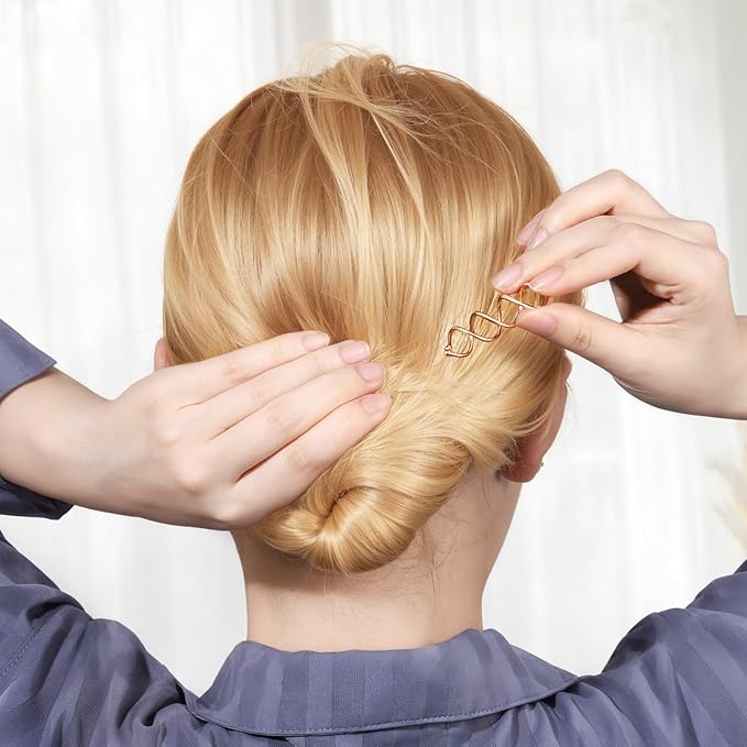 20PCS Spiral Hair Pins, Spin Pins Spiral Bobby Pins for Girls, Women and Kids, Non-Scratch Round Clip & Bun Twist, Stylish Bun Bobby Pins, Premium Spin Pins for Hair, Gold