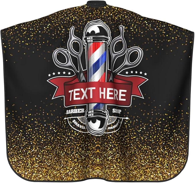 Custom Barber Cape for Men Personalized Professional Hair Cutting Cape with Text for Home Salon Barbershop