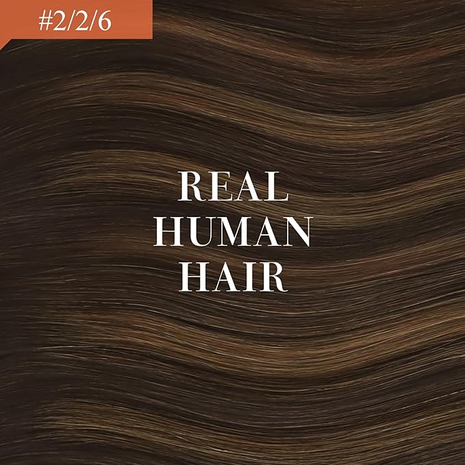 Ve Sunny Hair Extensions Ponytail Real Human Hair 80G Wrap Around Clip in Ponytail Hair Extensions Straight Extensions Human Hair for Women Dark Brown Balayage Chestnut Brown 14inch