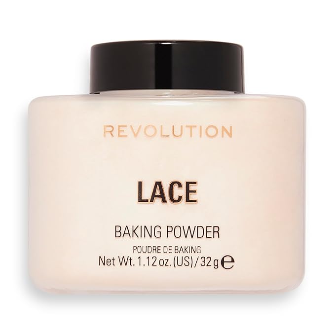 Revolution Beauty, Loose Baking Powder, Makeup Setting Powder, Long Lasting Coverage, Mattifies & Reduces Shine, Lace, 1.13 Oz