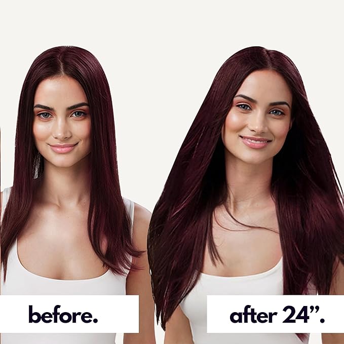 Irresistible Me Real Human Hair Extensions Clip Ins – 100% Human Hair Clip In Extensions for Length & Volume – Invisible Extension – Heat Resistant & Dyeable – Cherry Red, 20 Inches