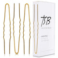 TSB Fura No.1 Professional Bronze Jumbo Hair Pins Set of 30-3.25 inches, 3x Retention, Vintage Style - Ideal for Weddings & Fashion Events - Comfortable, Non-Slip & Strong Hold