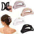 4Pcs Cloud Claw Clips for Women, 4.1" Non-Slip Strong Hold Hair Claws, Unbreakable TPEE-Silicone Blend, Large Bendable Cozy Hair Clip for Thin/Thick/Curly Hair, All-Day Comfort Matte Jaw Clip
