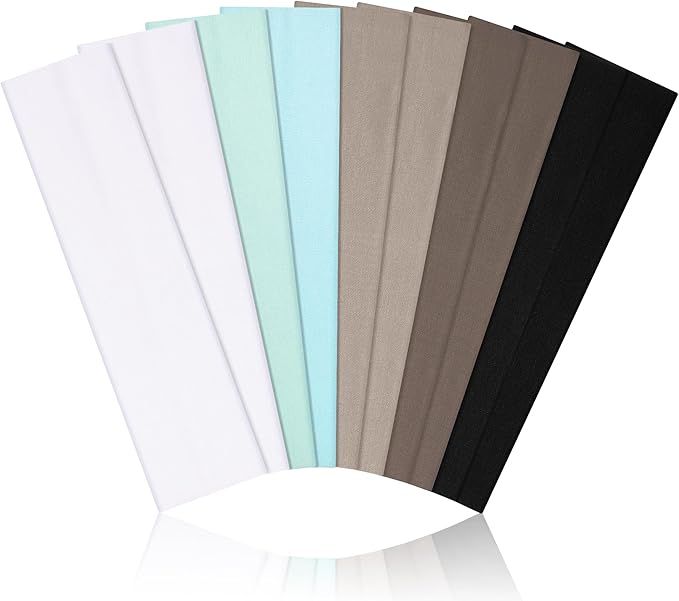 10 PCS Headbands for Women - Fashion Non Slip Cotton Headbands for Women and Men Perfect for Sports and Outdoor Activities in Summer,Including Running, Yoga, Cycling, Gym Workouts