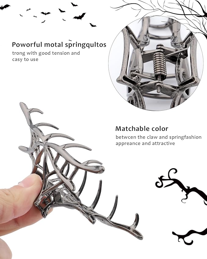 HAIMEIKANG 4 PCs Metal Hair Claw Clips - Irregular Large Non-Slip Styling Accessories for Women's Thick and Thin