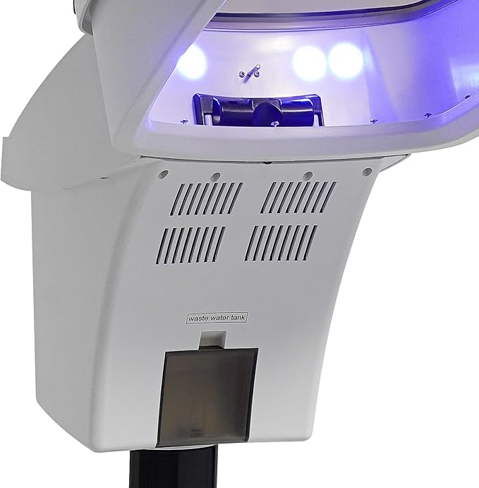 Hair Steamer, 7 Light Professional Salon Hair Steamer Machine 700W Height Adjust Ozone Household Hair Care Oil Treatment Dyeing Machine for Salons, Barbershops (White)